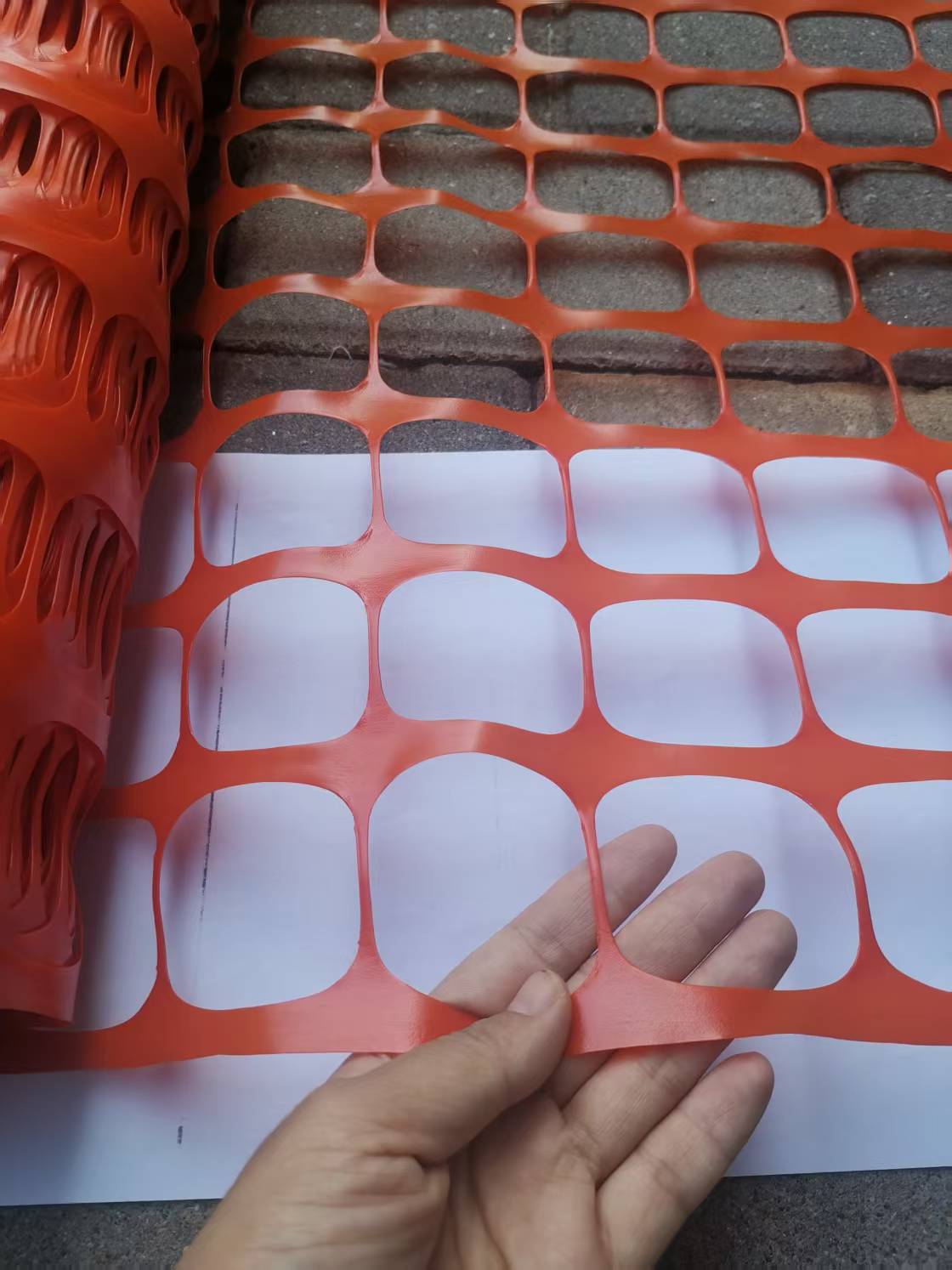 durable plastic safety fence 45x45mm micropore Soft plastic mesh, orange warning net for construction sites, public road traffic safety isolation net